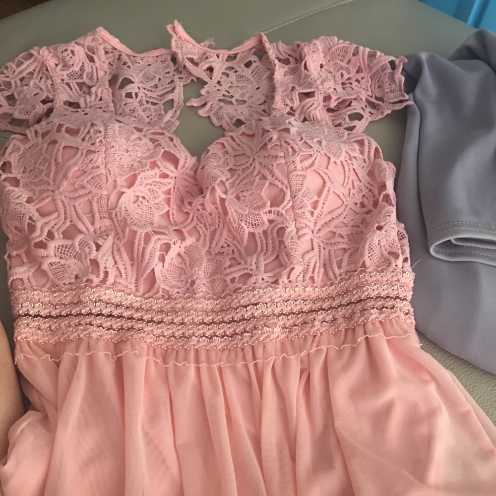 Fashion Nova Maxi/Prom Dress - Pink